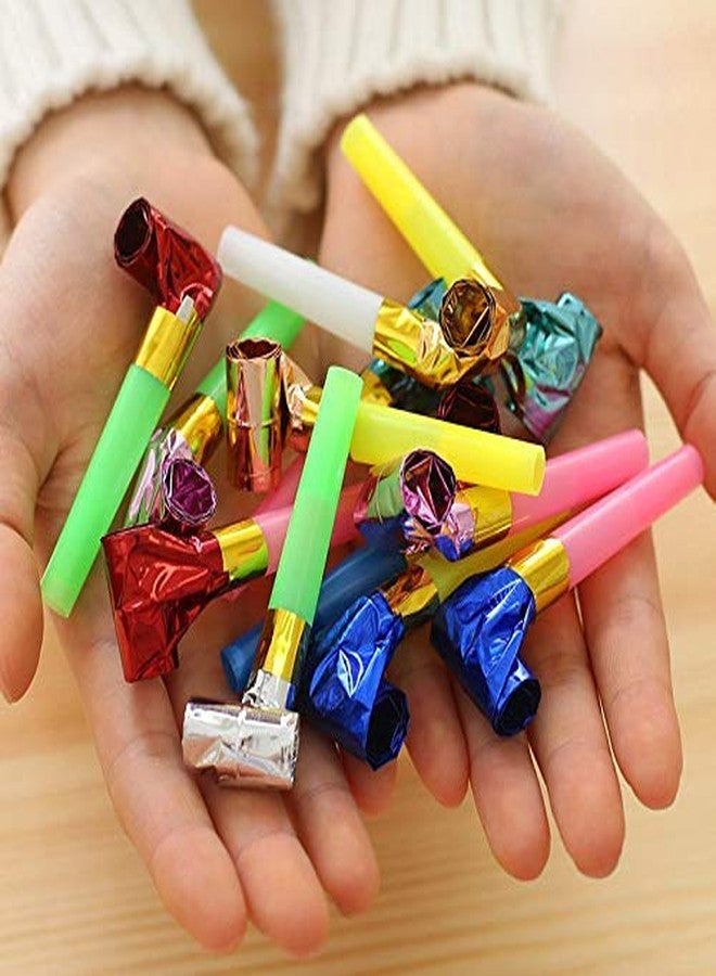 Crazy Sutra 50Pc Party Horns Noisemakers Blow Outs Whistles Multicolor Toys for Party Perfect for New Year?s Eve Celebrations - Image 3